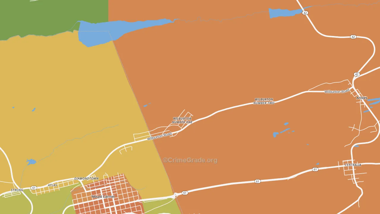 Wilburton, PA Map of Murder Rates