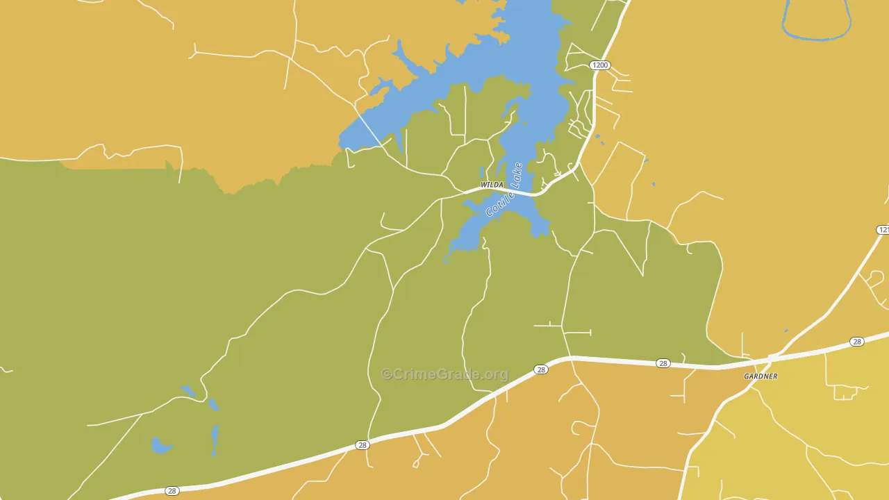 Wilda, LA Map of Murder Rates
