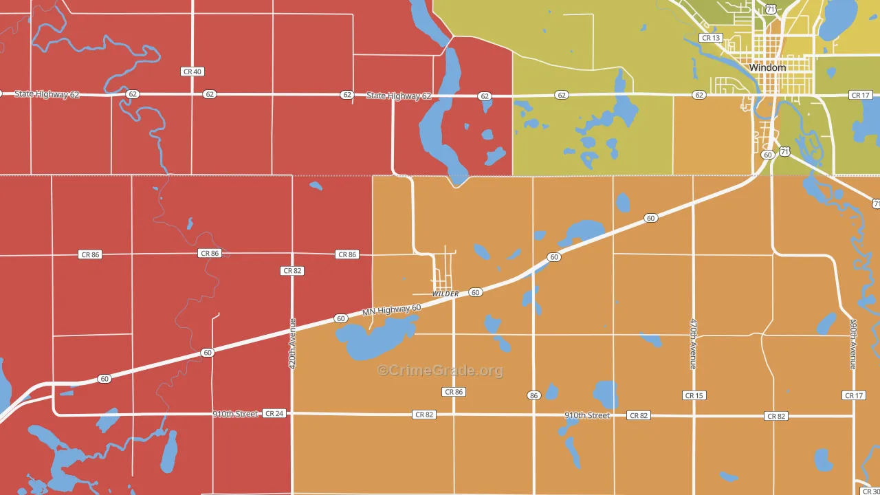 Wilder, MN Map of Murder Rates