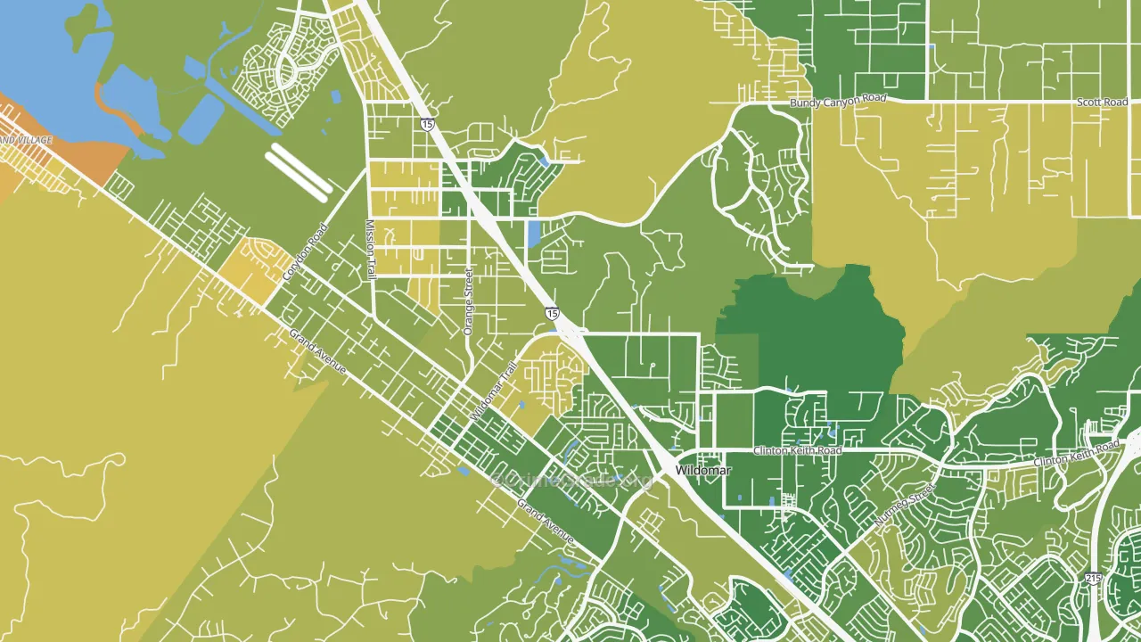 Wildomar, CA Map of Murder Rates