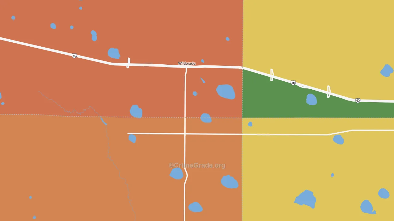Wildorado, TX Map of Murder Rates