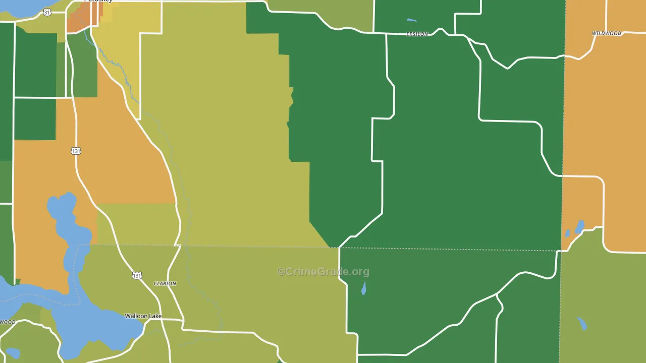 Wildwood, MI Map of Murder Rates