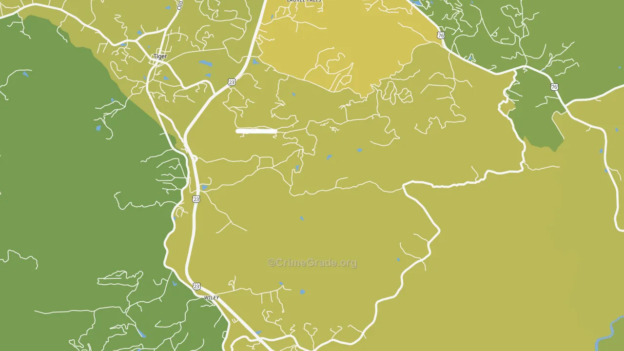 Wiley, GA Map of Murder Rates
