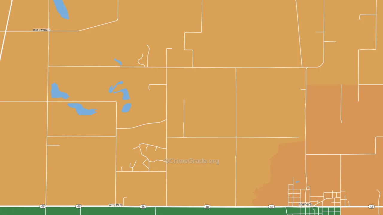 Wilfred, IN Map of Murder Rates