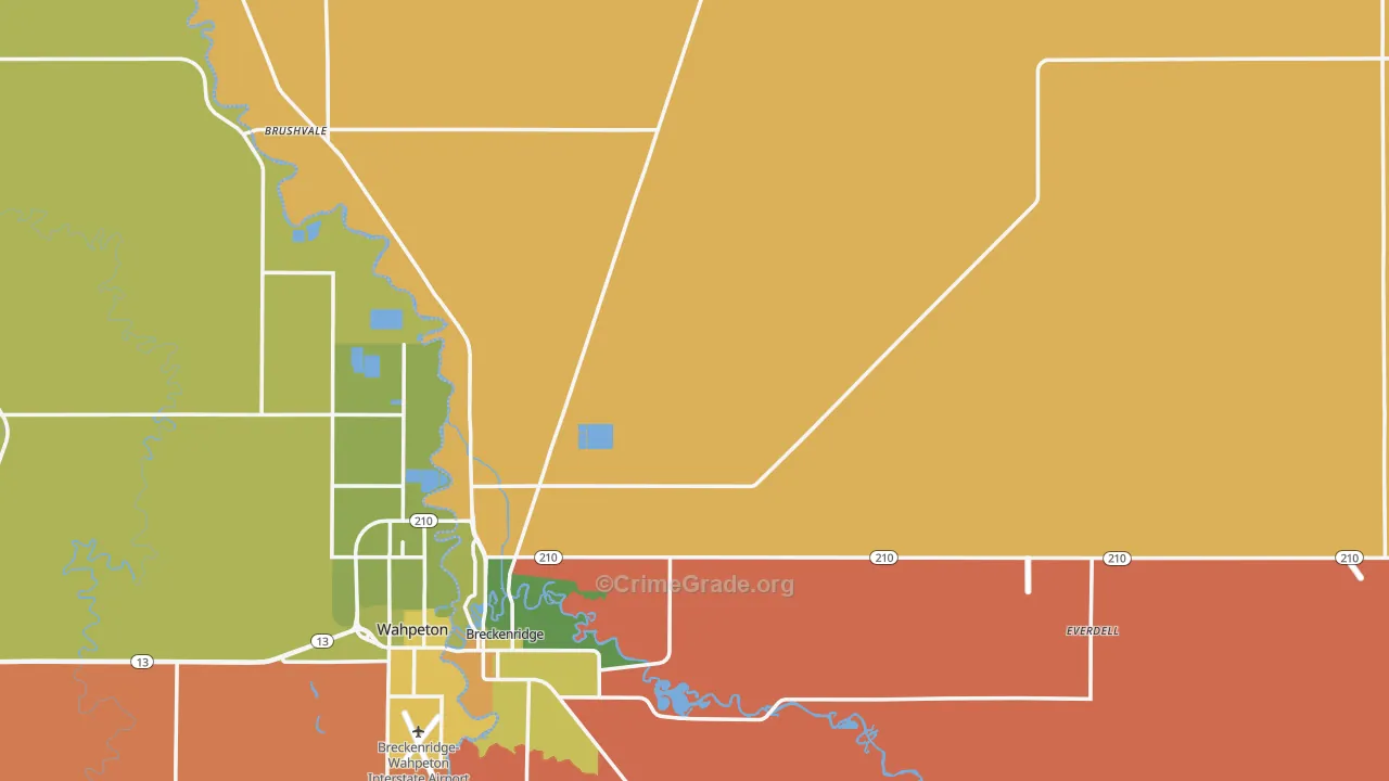 Wilkin County, MN Map of Murder Rates