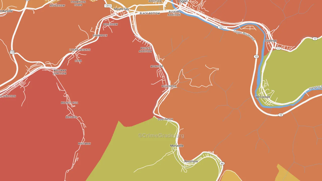 Wilkinson, WV Map of Murder Rates