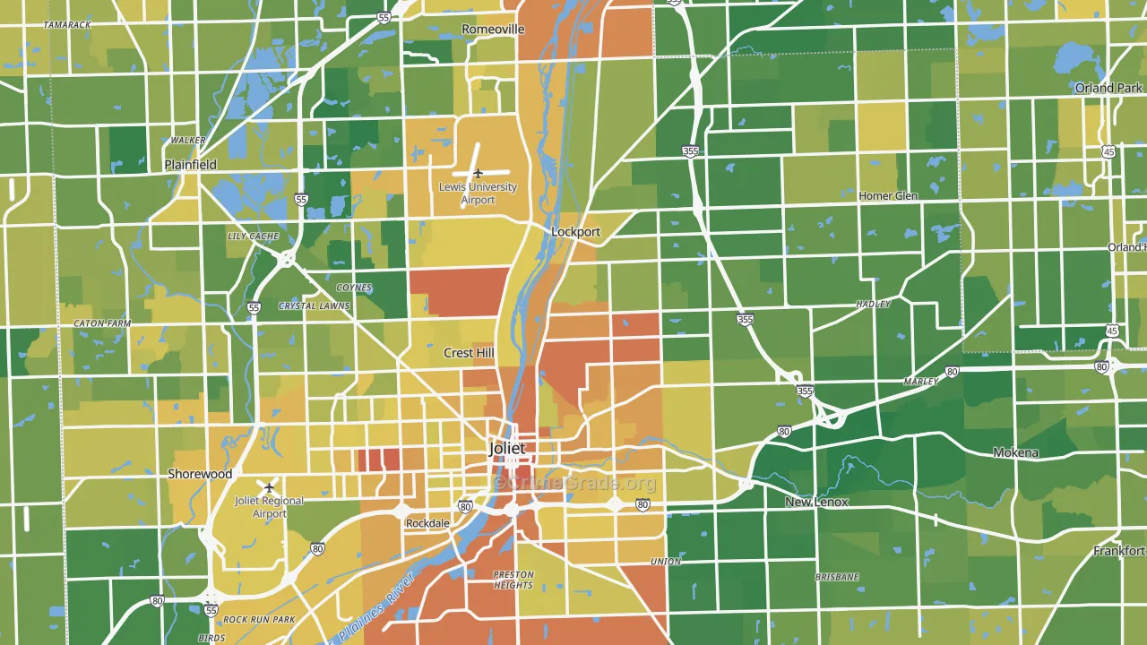 Will County, IL Map of Murder Rates