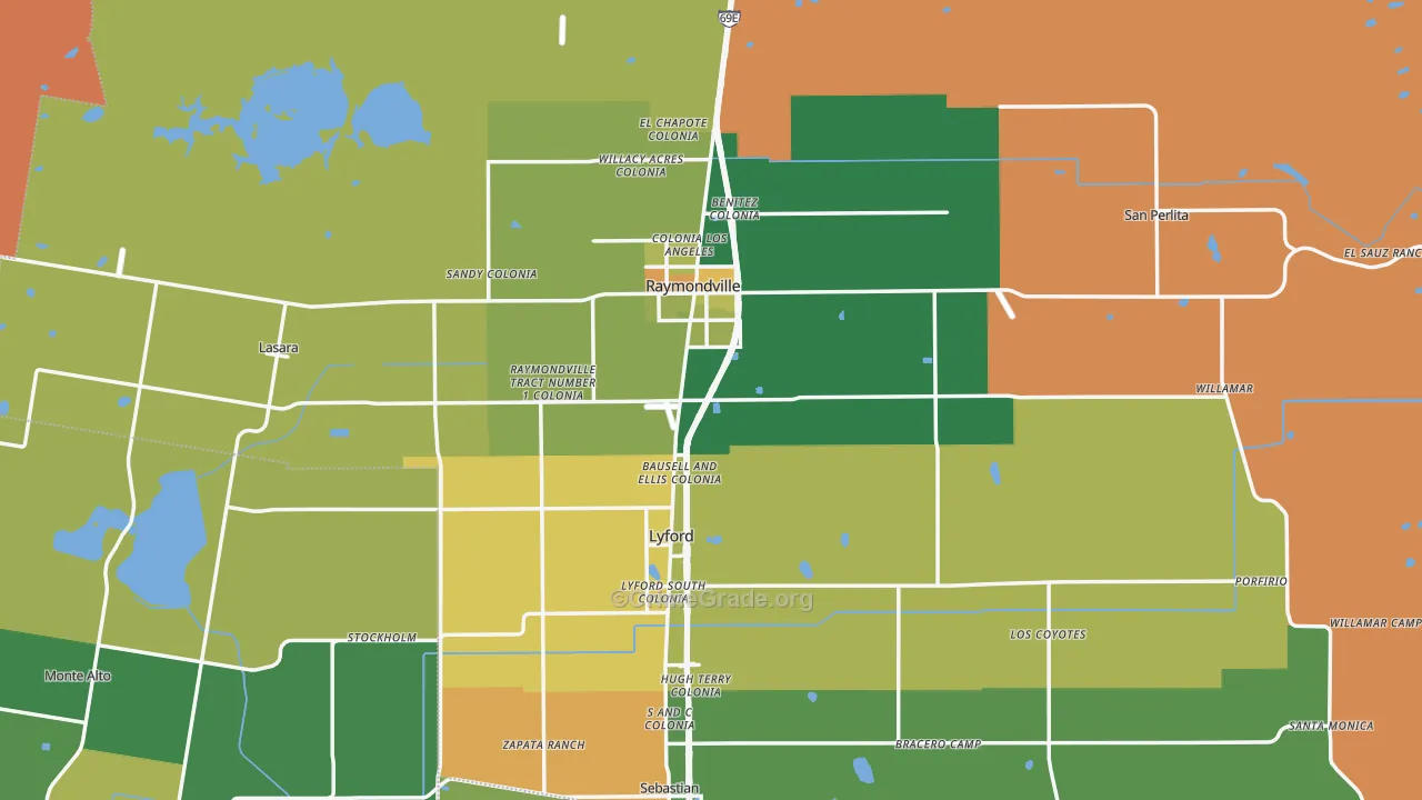 Willacy County, TX Map of Murder Rates