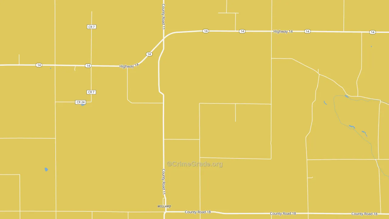 Willard, CO Map of Murder Rates