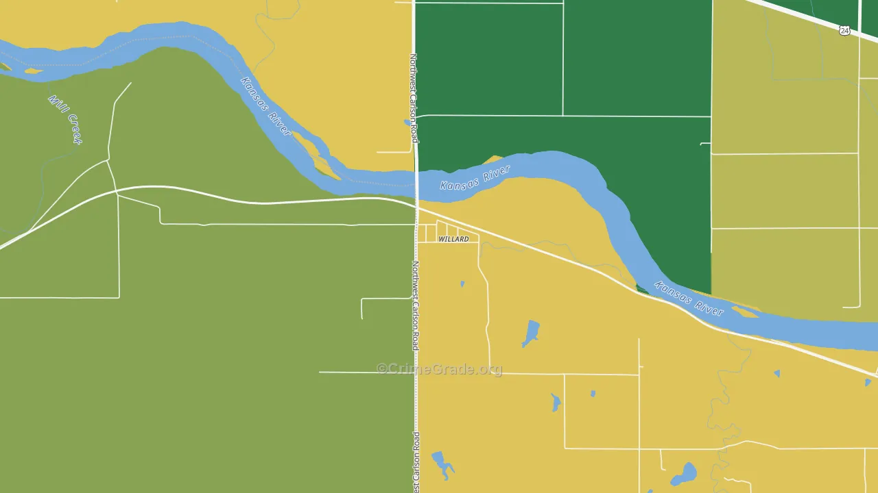 Willard, KS Map of Murder Rates