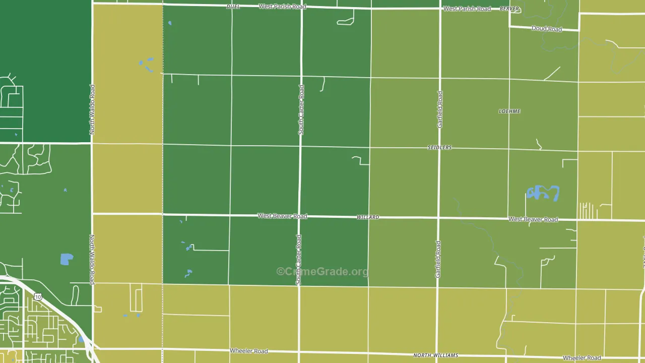 Willard, MI Map of Murder Rates