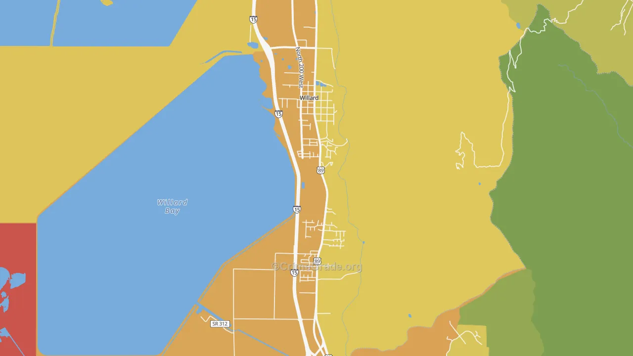 Willard, UT Map of Murder Rates