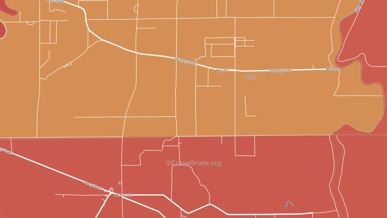 Willet, MS Map of Murder Rates