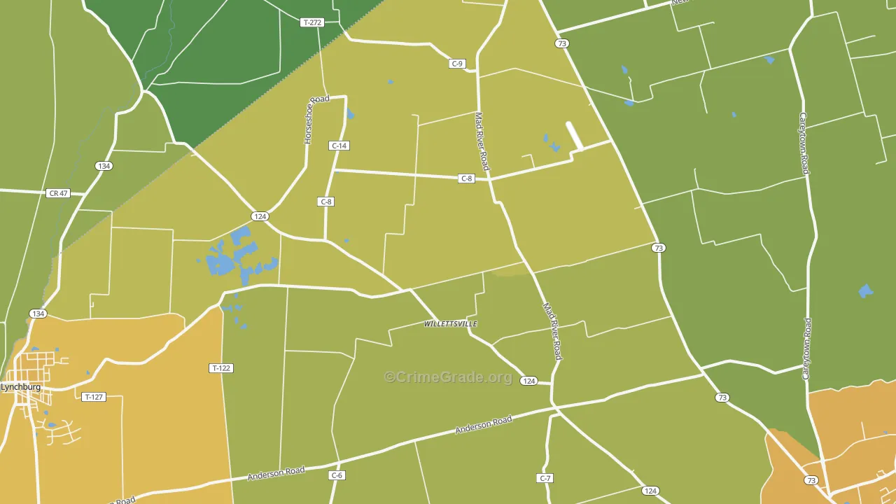 Willettsville, OH Map of Murder Rates