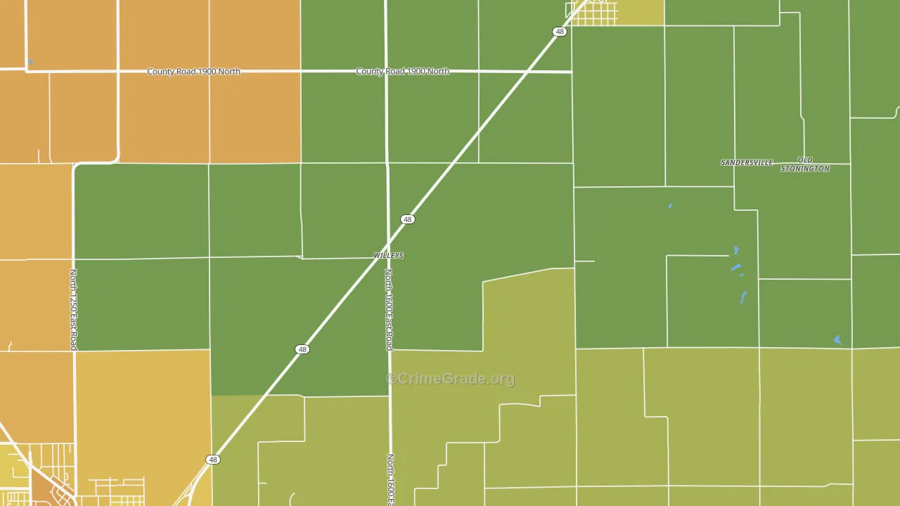Willeys, IL Map of Murder Rates