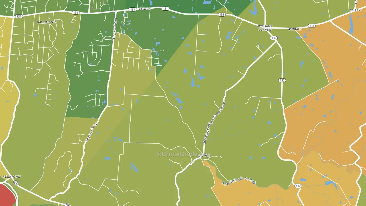 Williams Corner, OH Map of Murder Rates