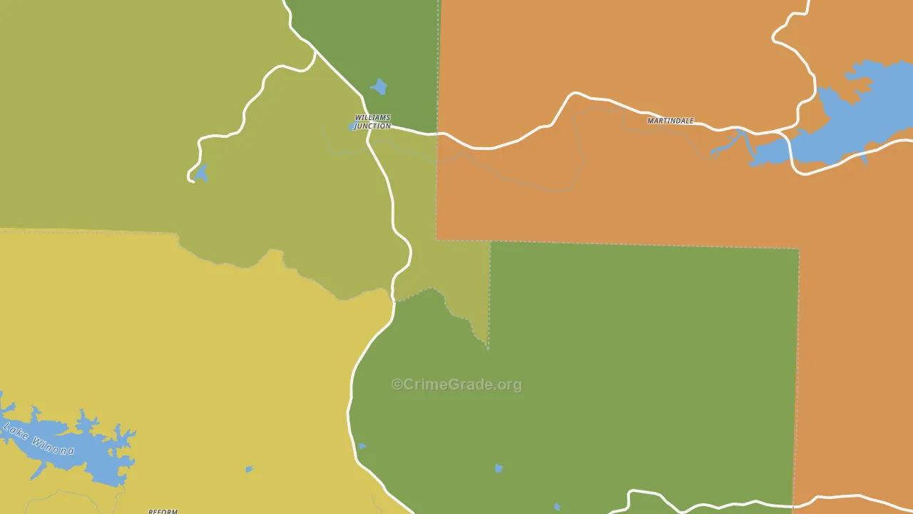 Williams Junction, AR Map of Murder Rates