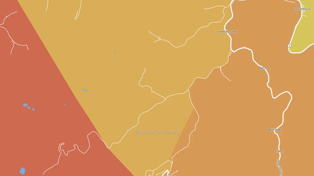 Williams Mountain, WV Map of Murder Rates