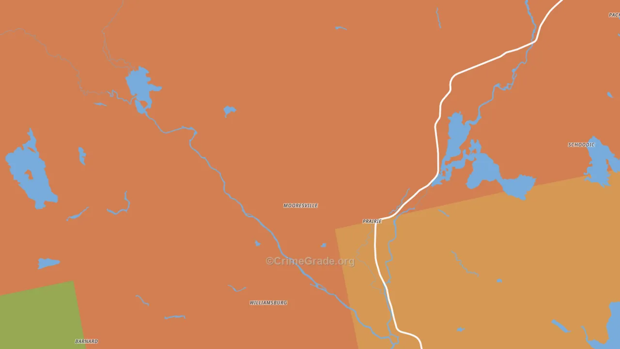 Williamsburg, ME Map of Murder Rates