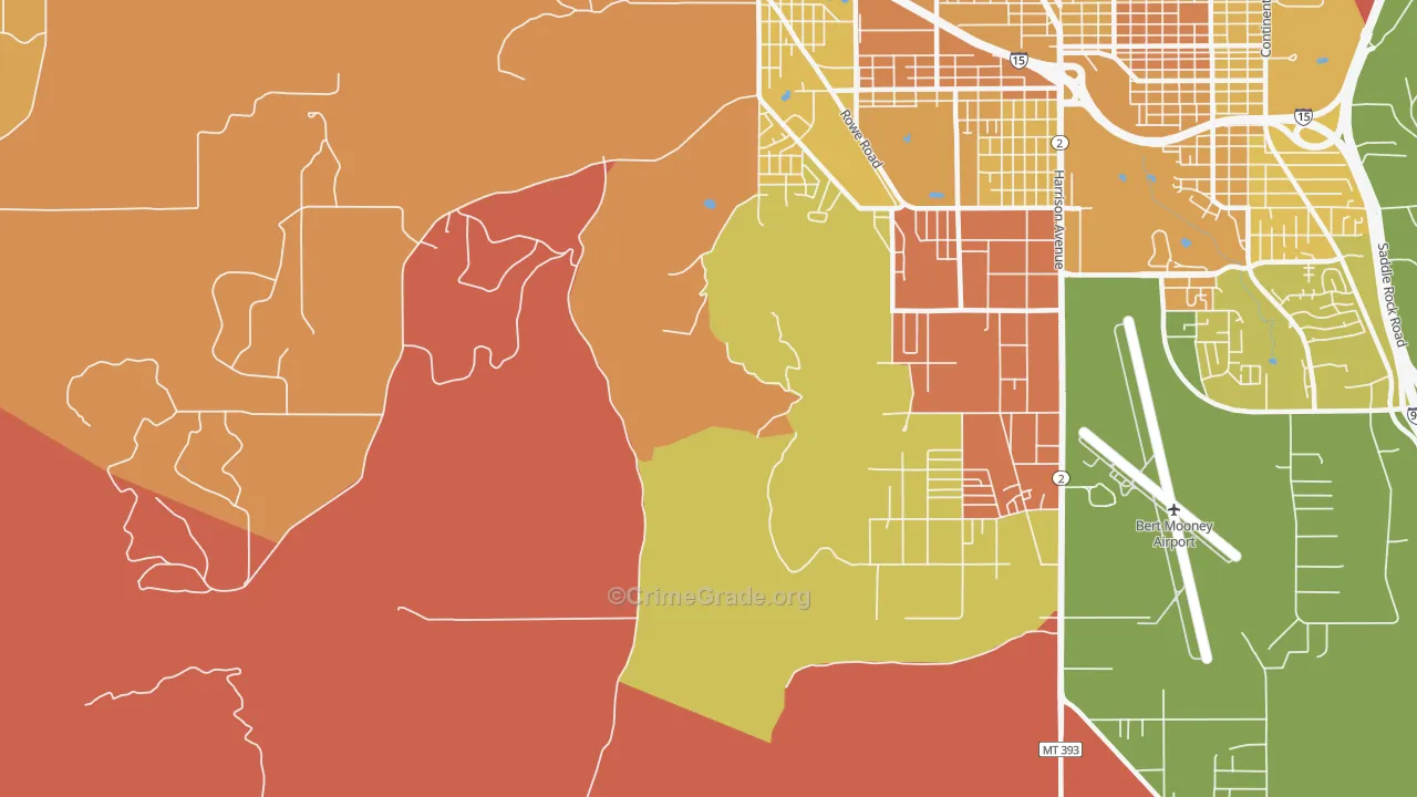Williamsburg, MT Map of Murder Rates
