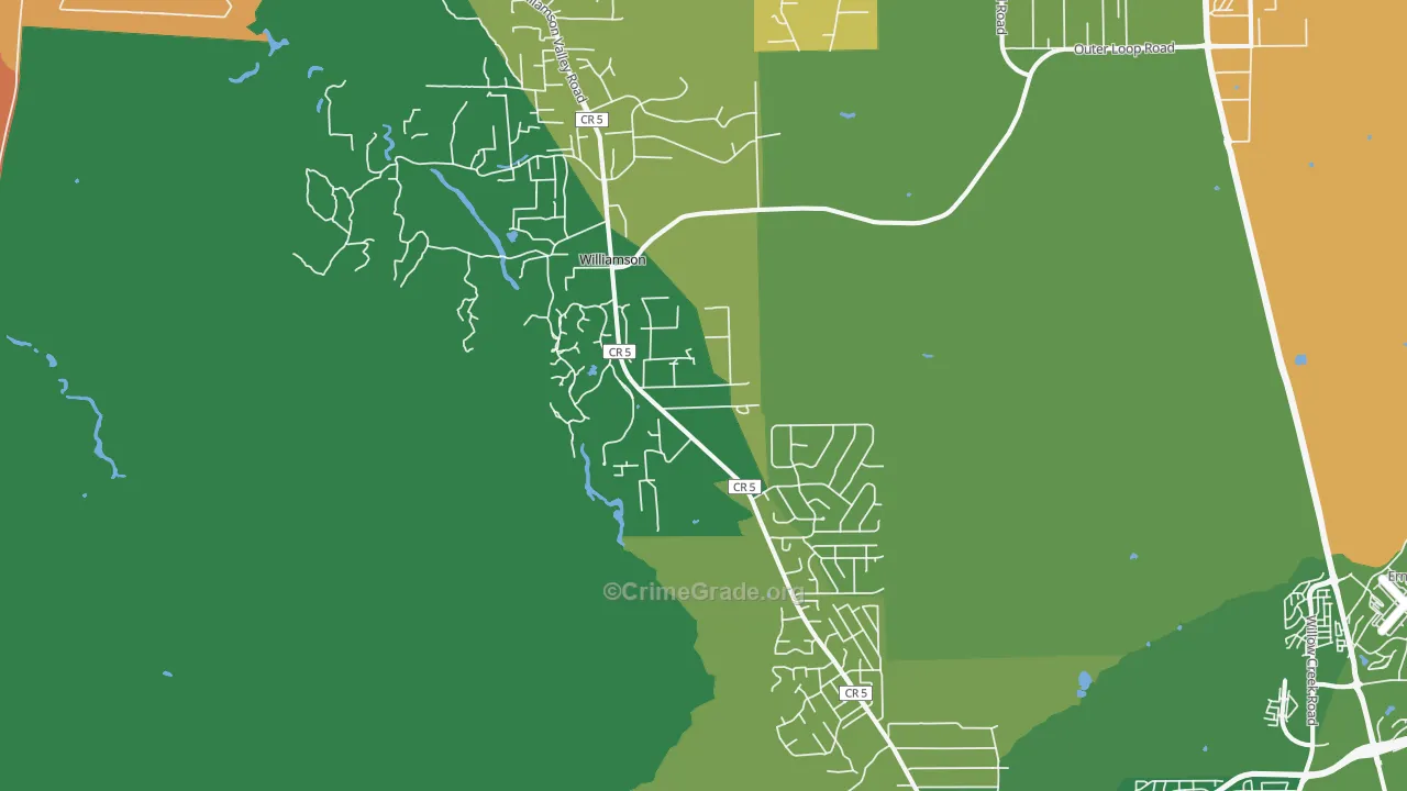 Williamson, AZ Map of Murder Rates
