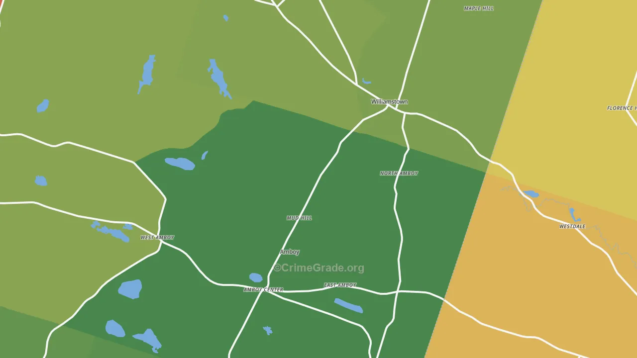 Williamstown, NY Map of Murder Rates