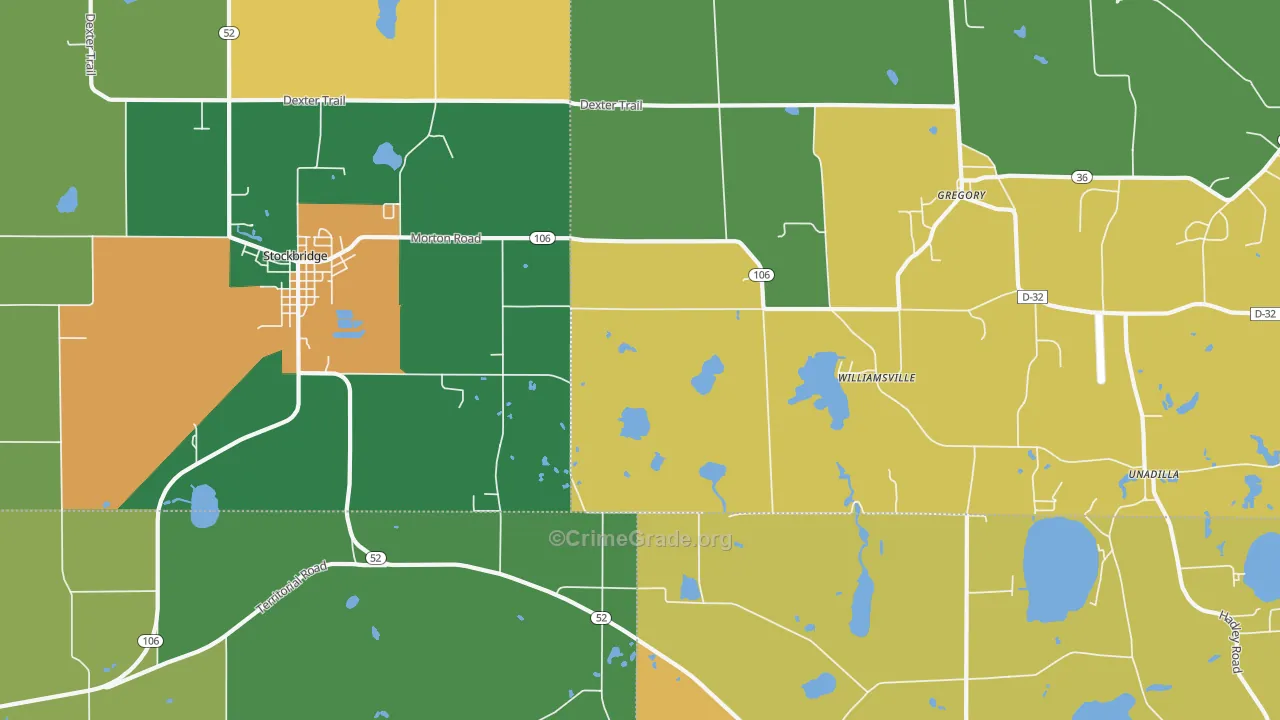 Williamsville, MI Map of Murder Rates