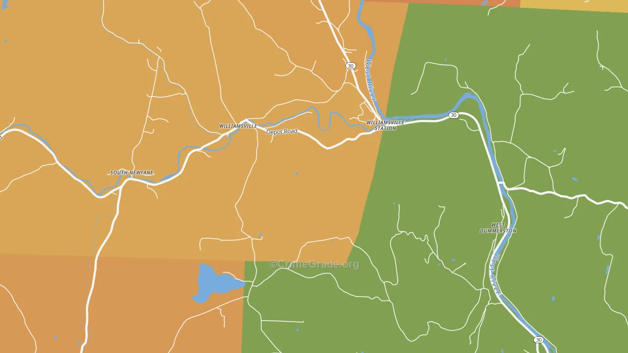 Williamsville, VT Map of Murder Rates