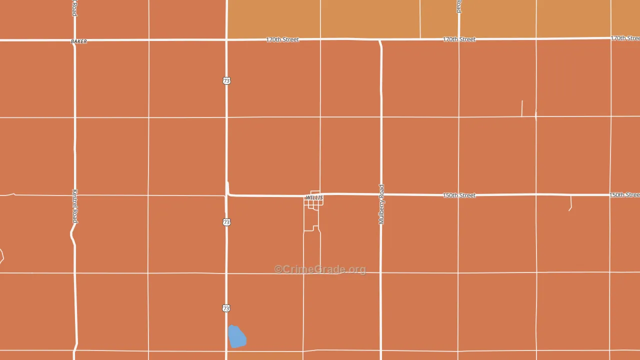 Willis, KS Map of Murder Rates