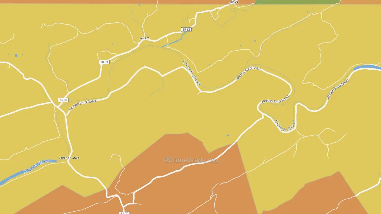 Willis, TN Map of Murder Rates