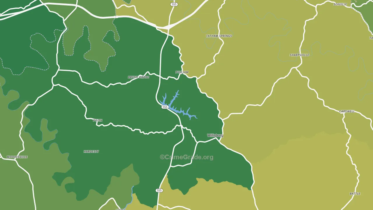 Willisburg, KY Map of Murder Rates