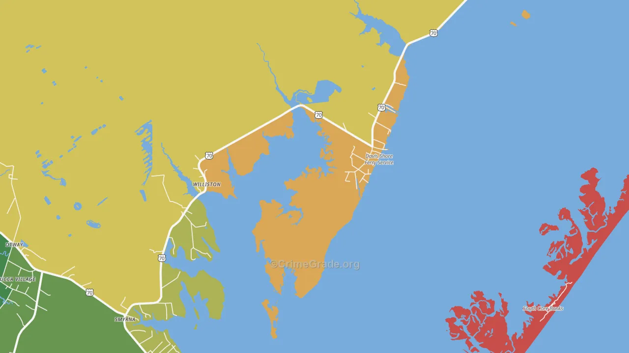 Williston, NC Map of Murder Rates