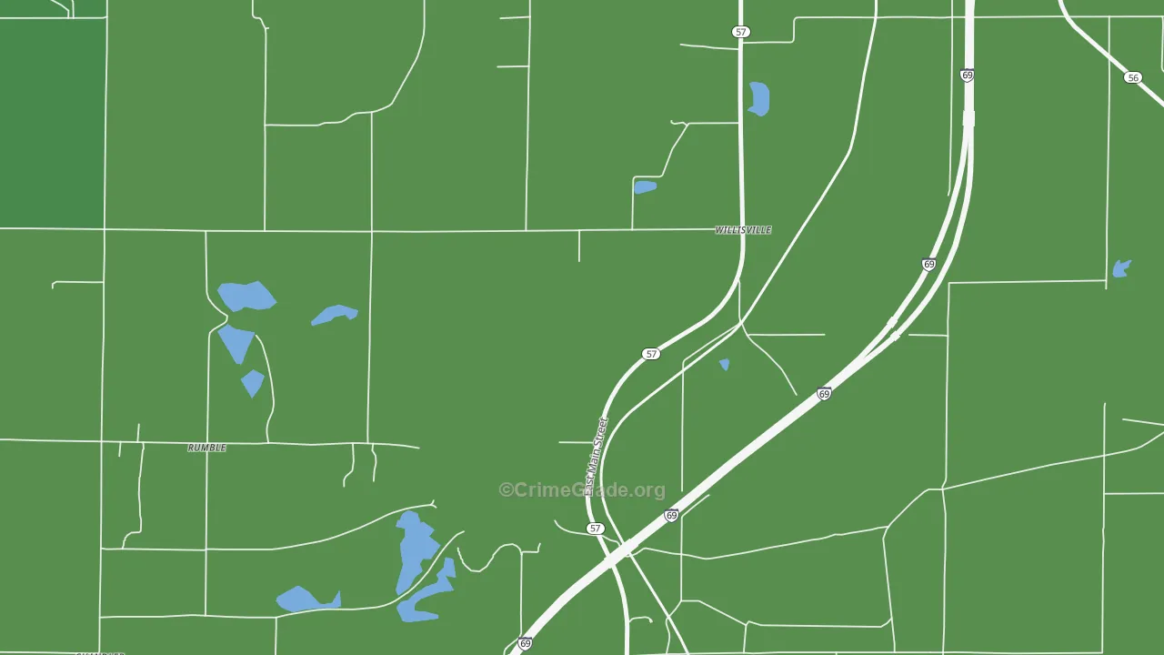 Willisville, IN Map of Murder Rates