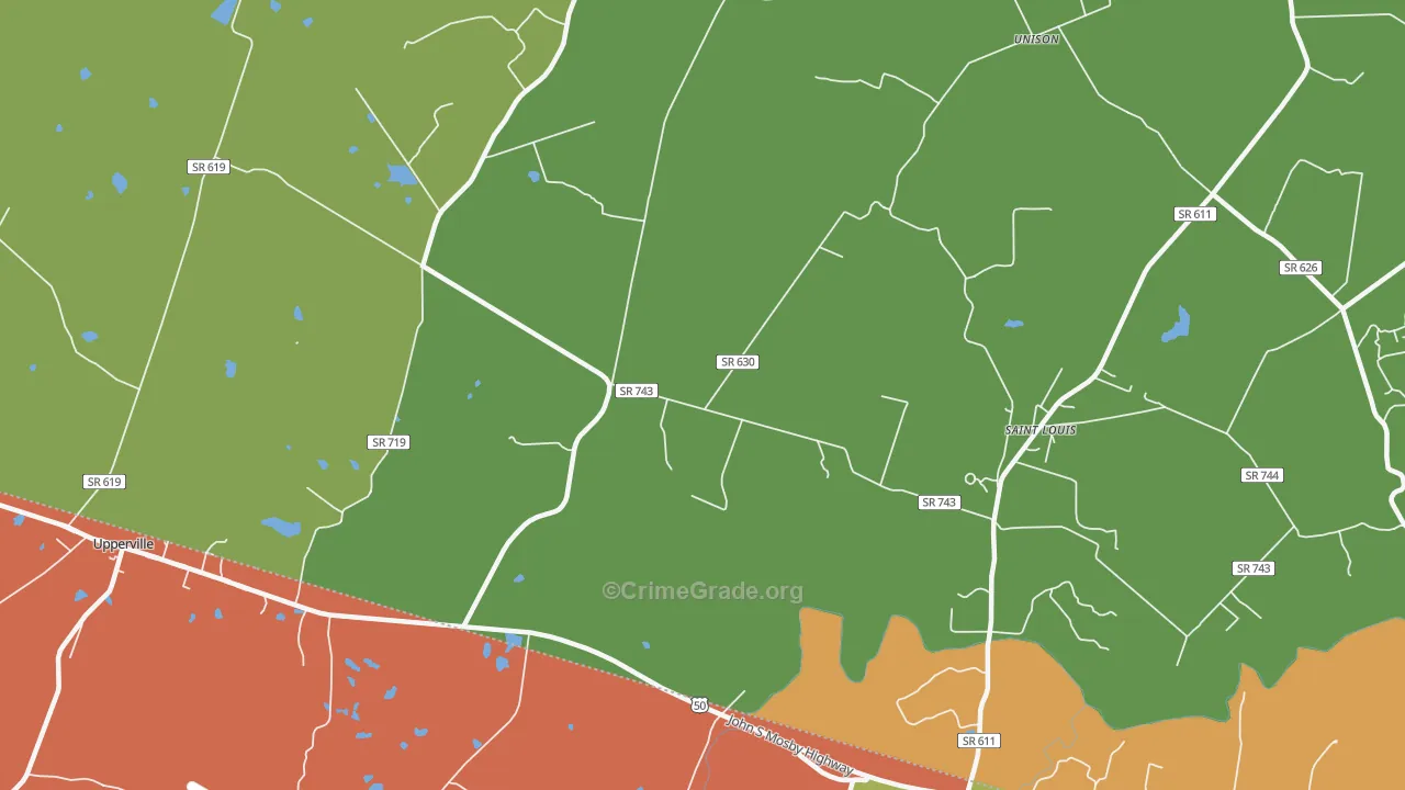 Willisville, VA Map of Murder Rates
