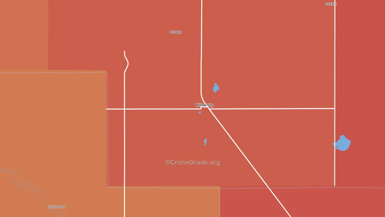 Willow City, ND Map of Murder Rates