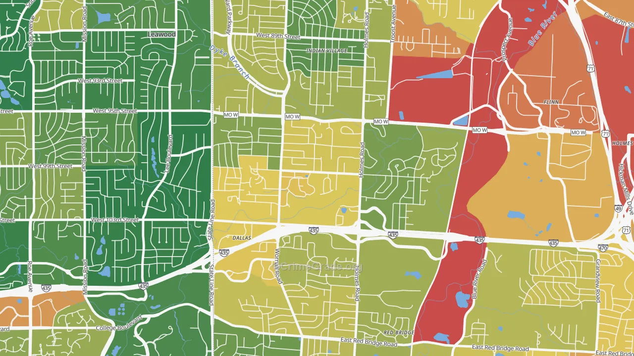 Willow Creek, Kansas City, MO Map of Murder Rates