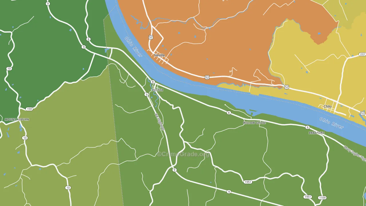 Willow Grove, KY Map of Murder Rates