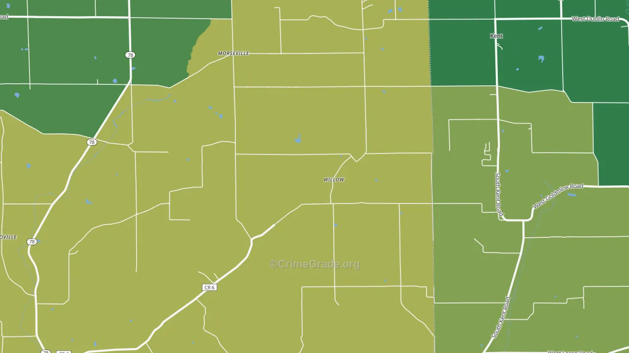Willow, IL Map of Murder Rates