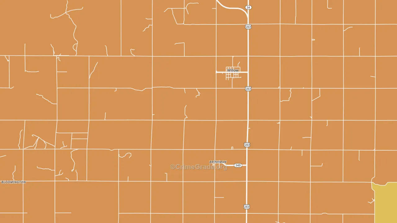Willow, OK Map of Murder Rates