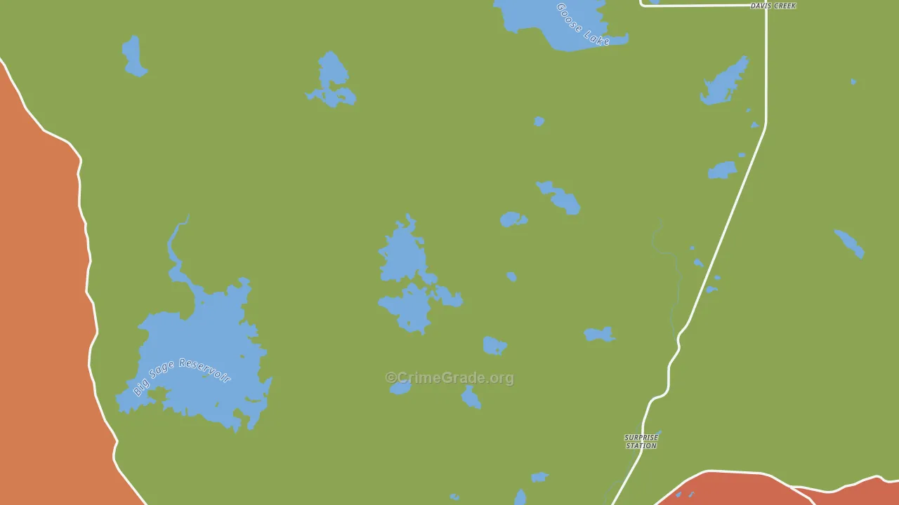Willow Ranch, CA Map of Murder Rates