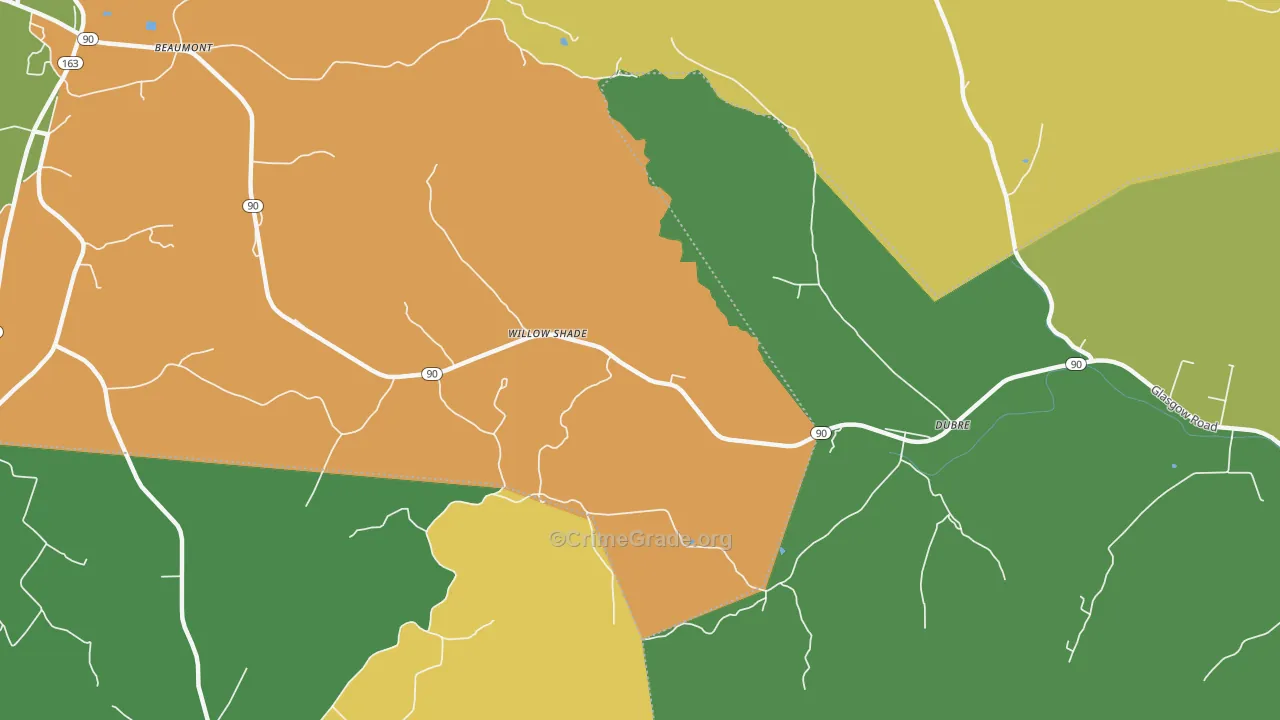 Willow Shade, KY Map of Murder Rates