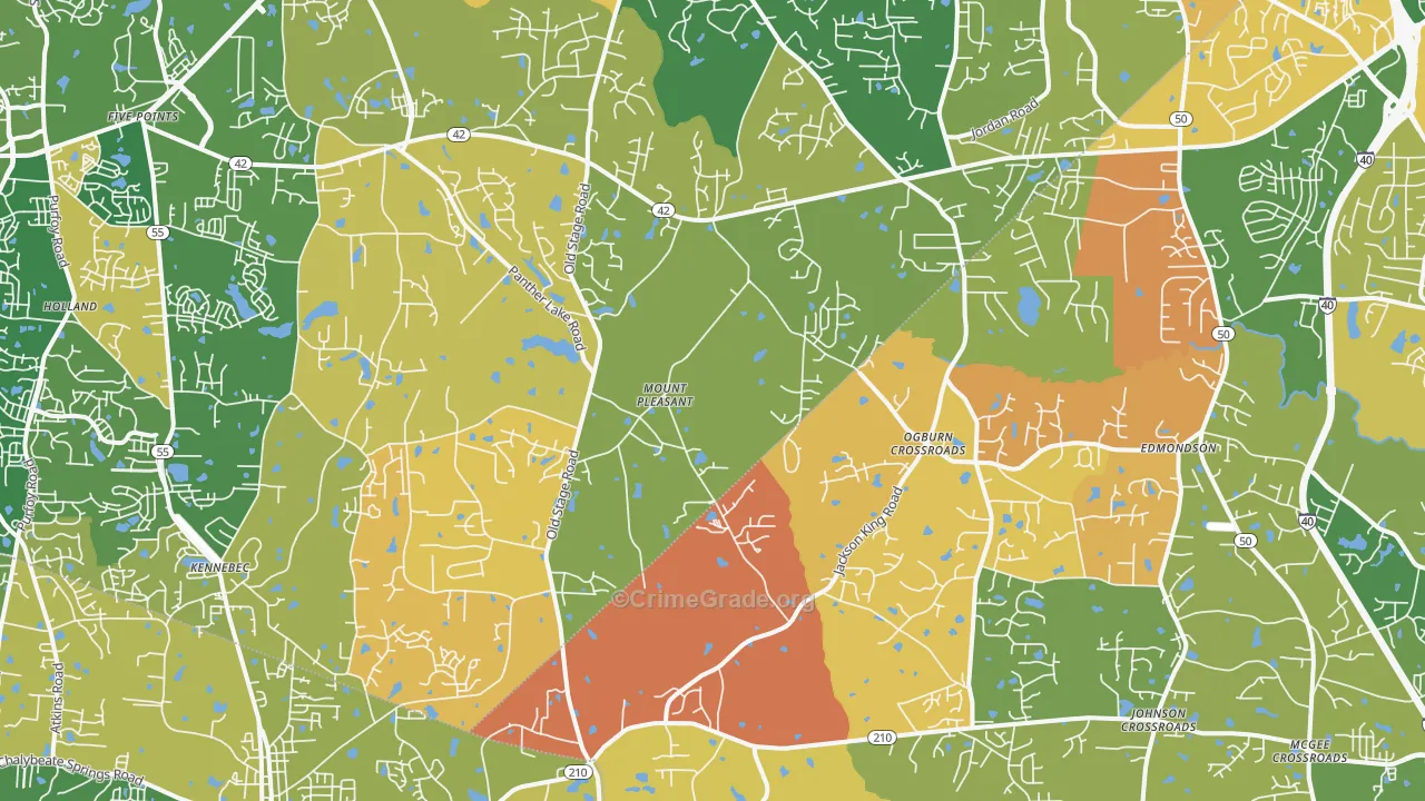 Willow Spring, NC Map of Murder Rates