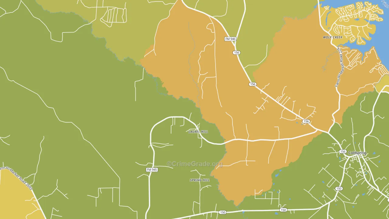 Willow Springs, TX Map of Murder Rates