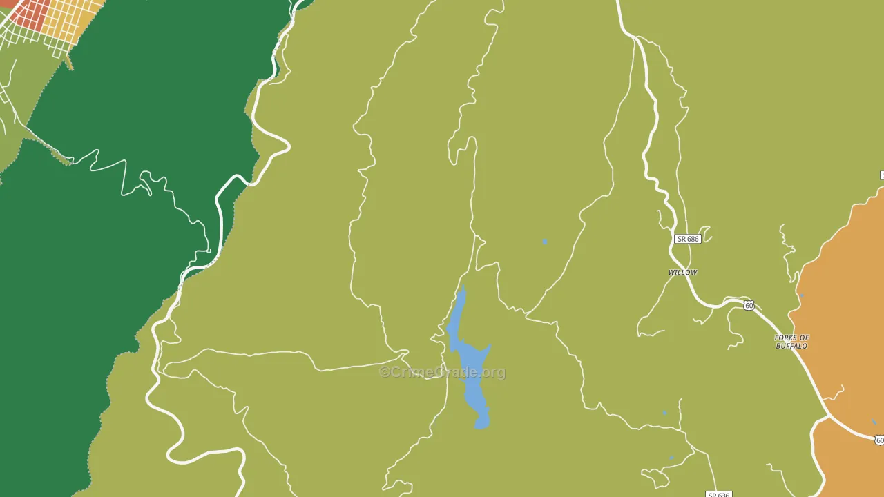 Willow, VA Map of Murder Rates