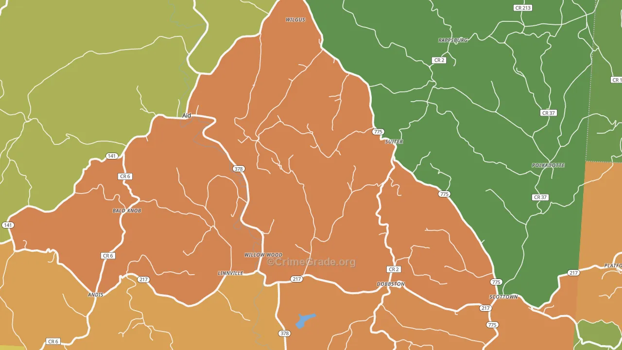 Willow Wood, OH Map of Murder Rates