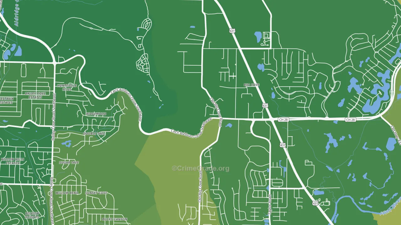 Willowbrook, AL Map of Murder Rates