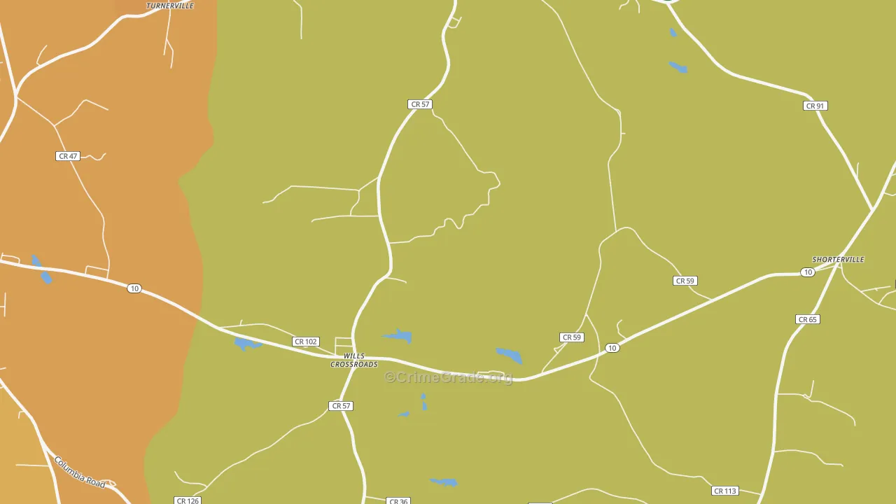 Wills Crossroads, AL Map of Murder Rates