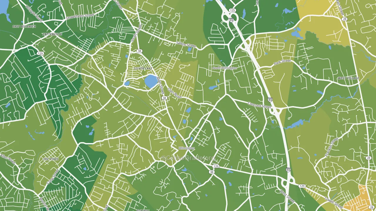 Wilmington, MA Map of Murder Rates