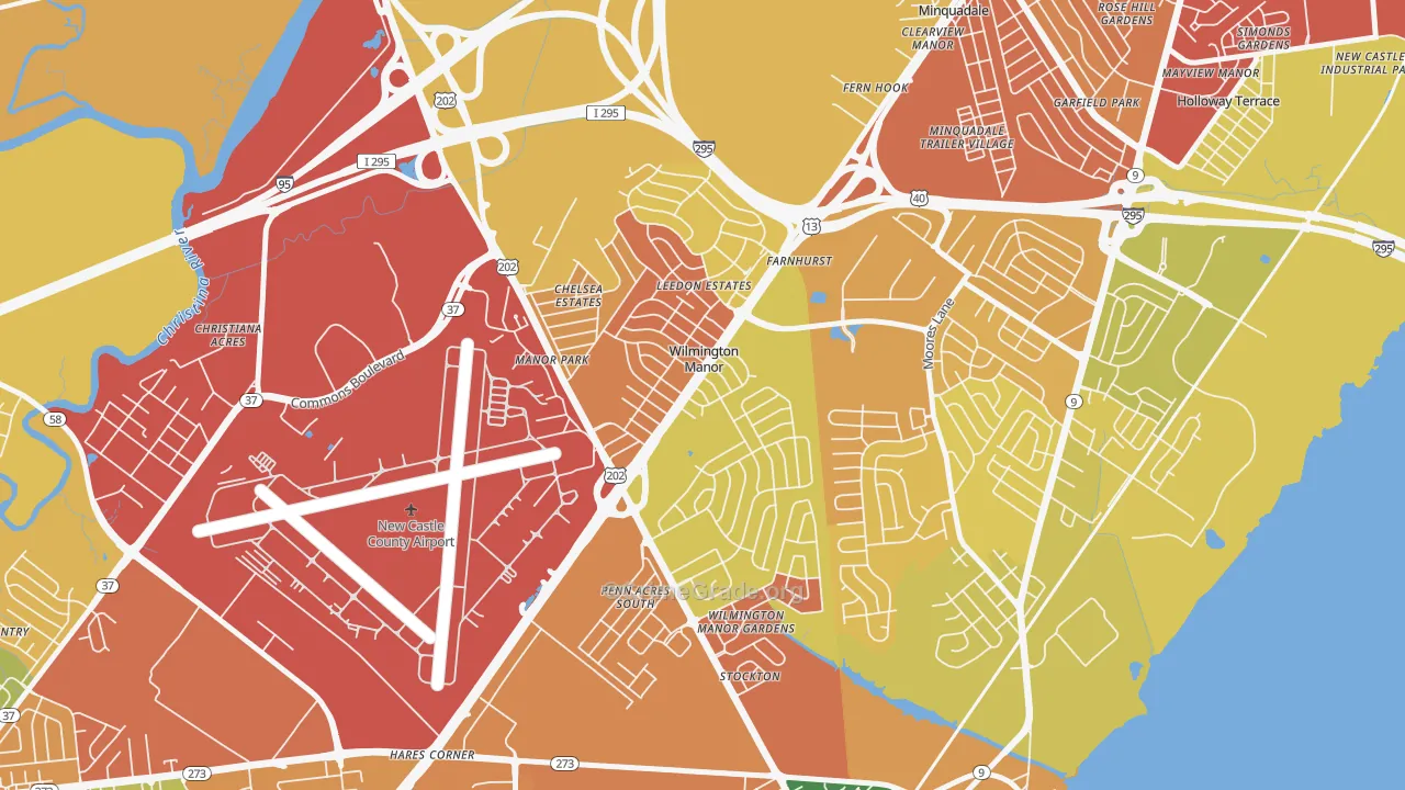 Wilmington Manor, DE Map of Murder Rates