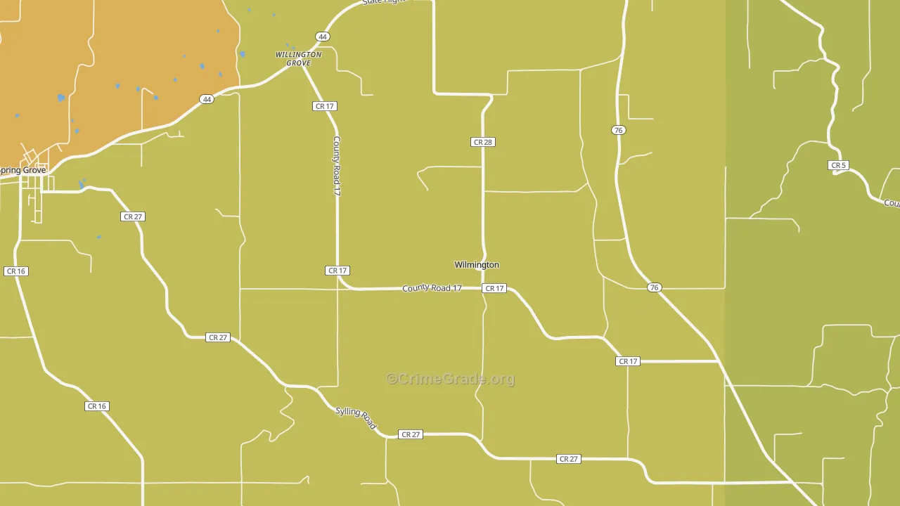 Wilmington, MN Map of Murder Rates